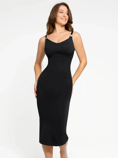 Shapevie – Seamless Mid-Neck Midi Shaping Dress