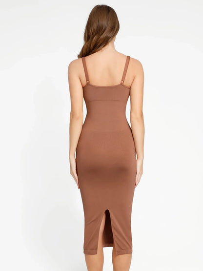 Shapevie – Seamless Mid-Neck Midi Shaping Dress