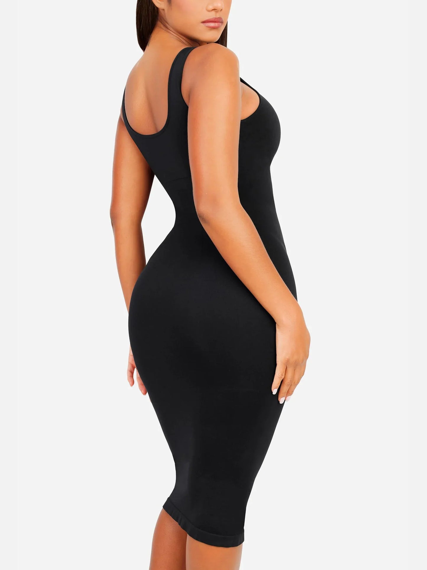 Shapevie – Seamless High-Neck Midi Shaping Dress