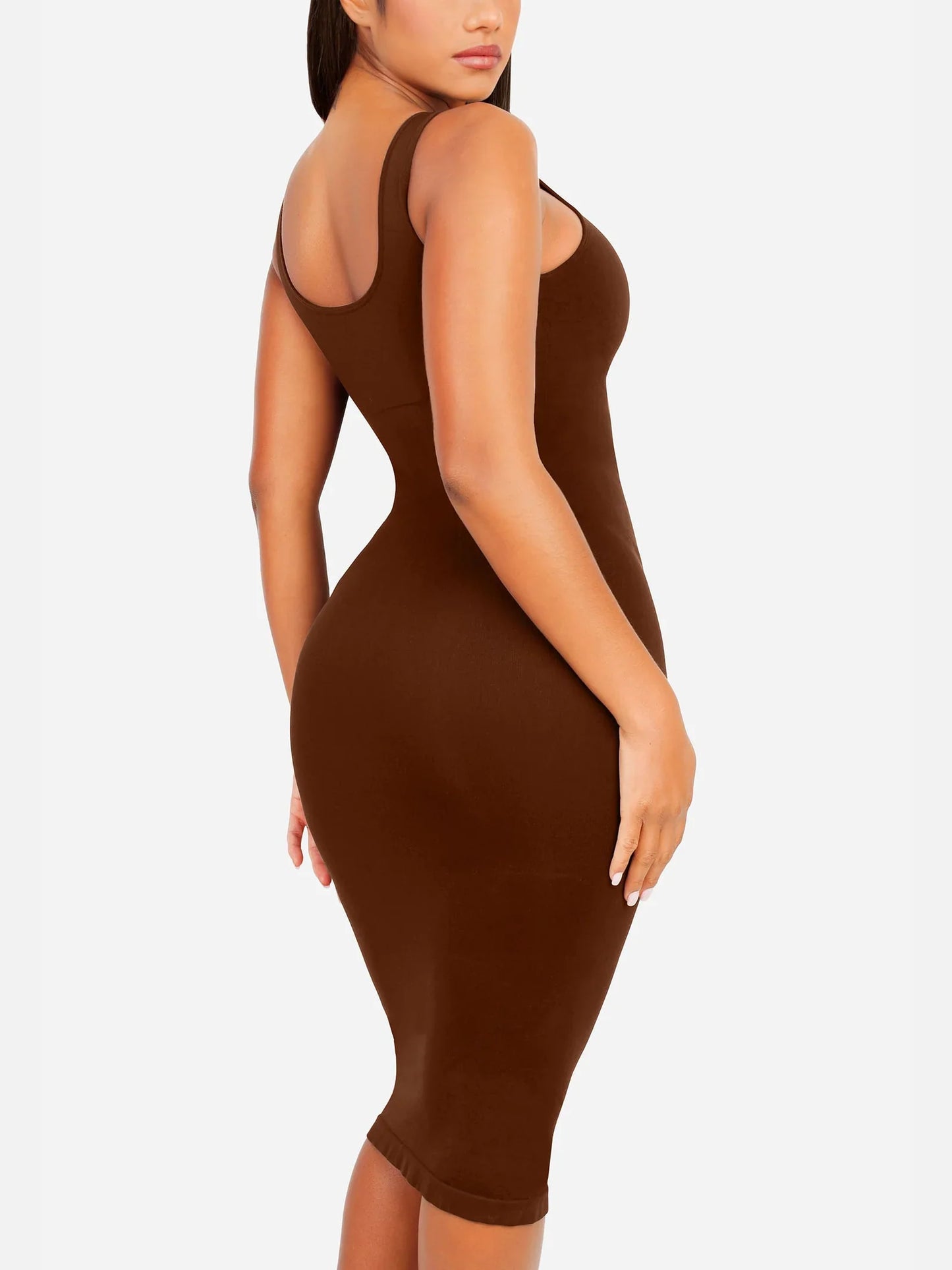 Shapevie – Seamless High-Neck Midi Shaping Dress