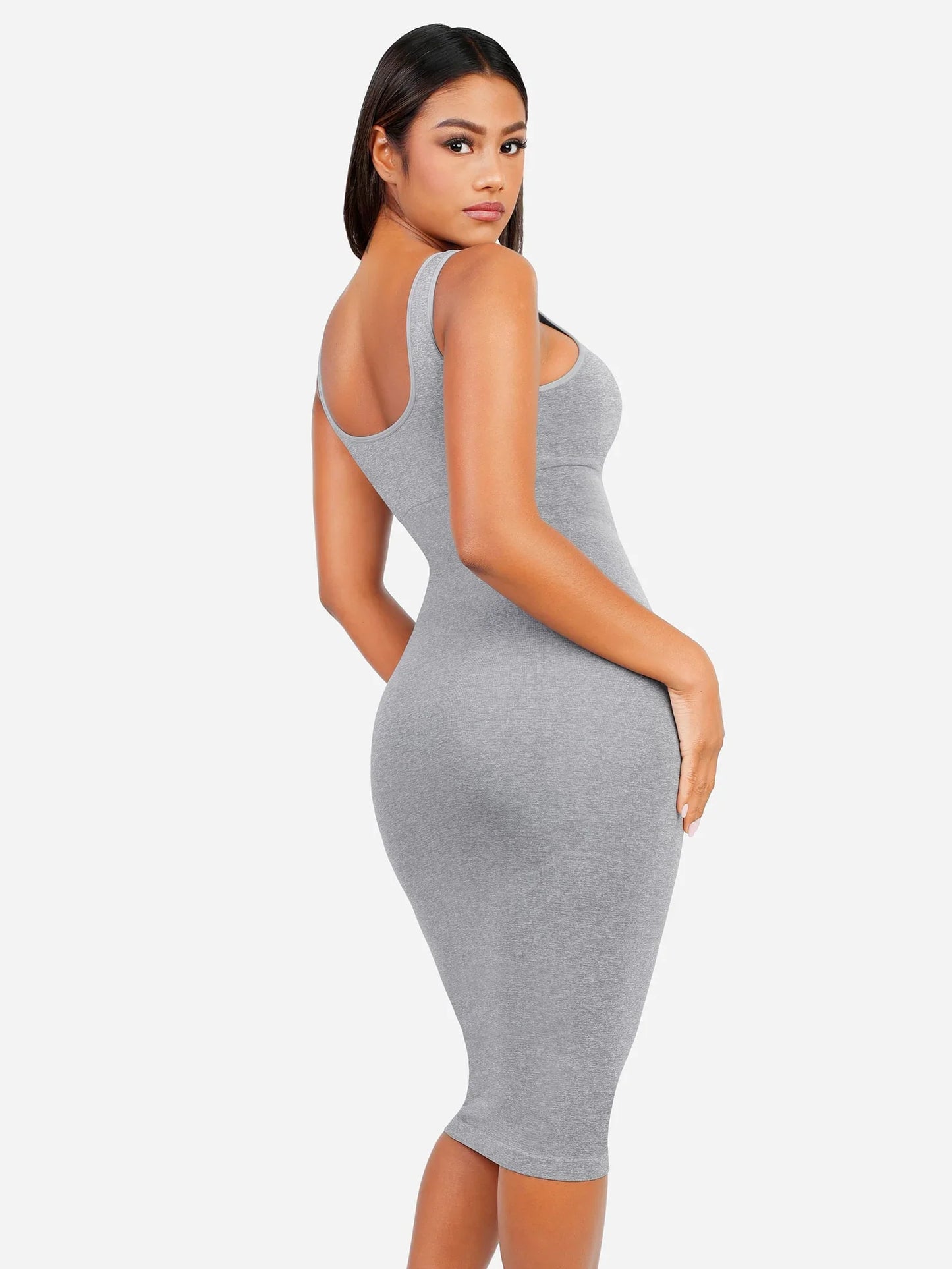 Shapevie – Seamless High-Neck Midi Shaping Dress