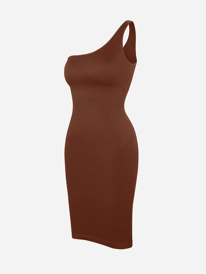 Shapevie – One-Shoulder Midi Shaping Dress