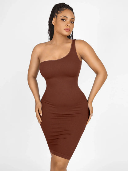 Shapevie – One-Shoulder Midi Shaping Dress