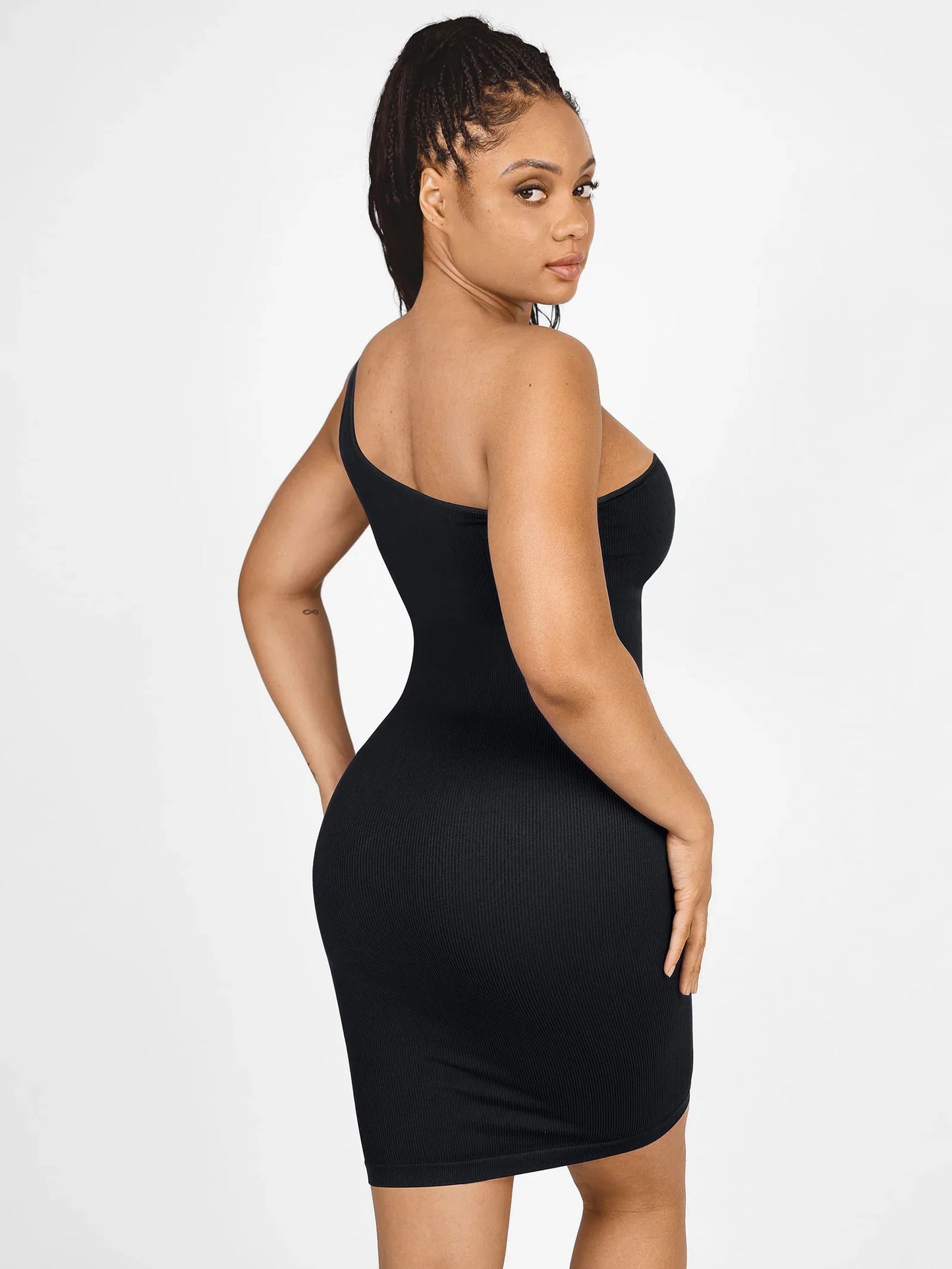 Shapevie – One-Shoulder Midi Shaping Dress