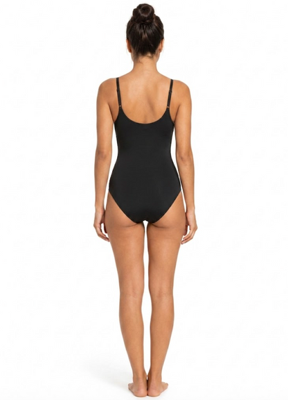 Shapevie – Black Thin-Strap Bodysuit
