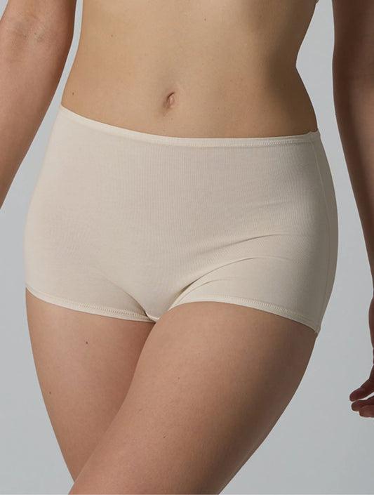 Shapevie – High-Waist Cotton Ribbed Shorts