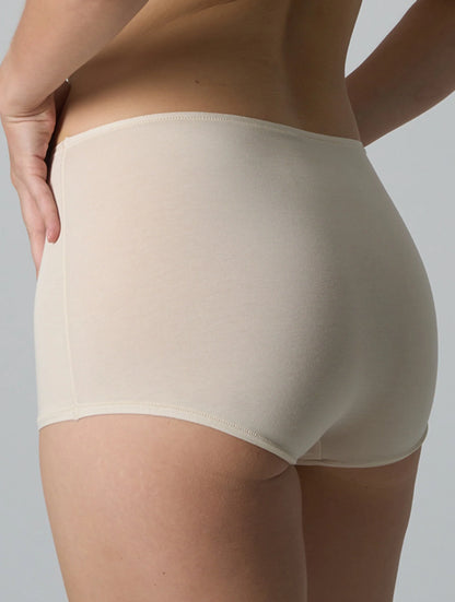 Shapevie – High-Waist Cotton Ribbed Shorts