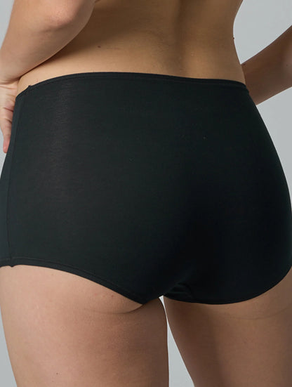 Shapevie – High-Waist Cotton Ribbed Shorts