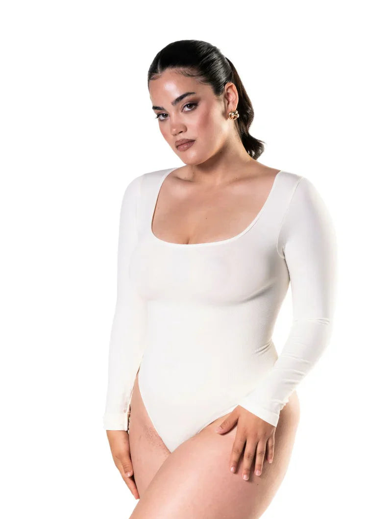 Shapevie – Long-Sleeve Thong Bodysuit