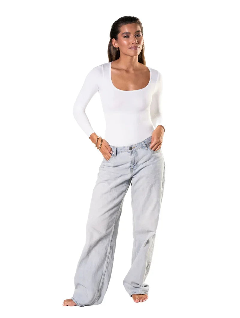 Shapevie – Long-Sleeve Thong Bodysuit
